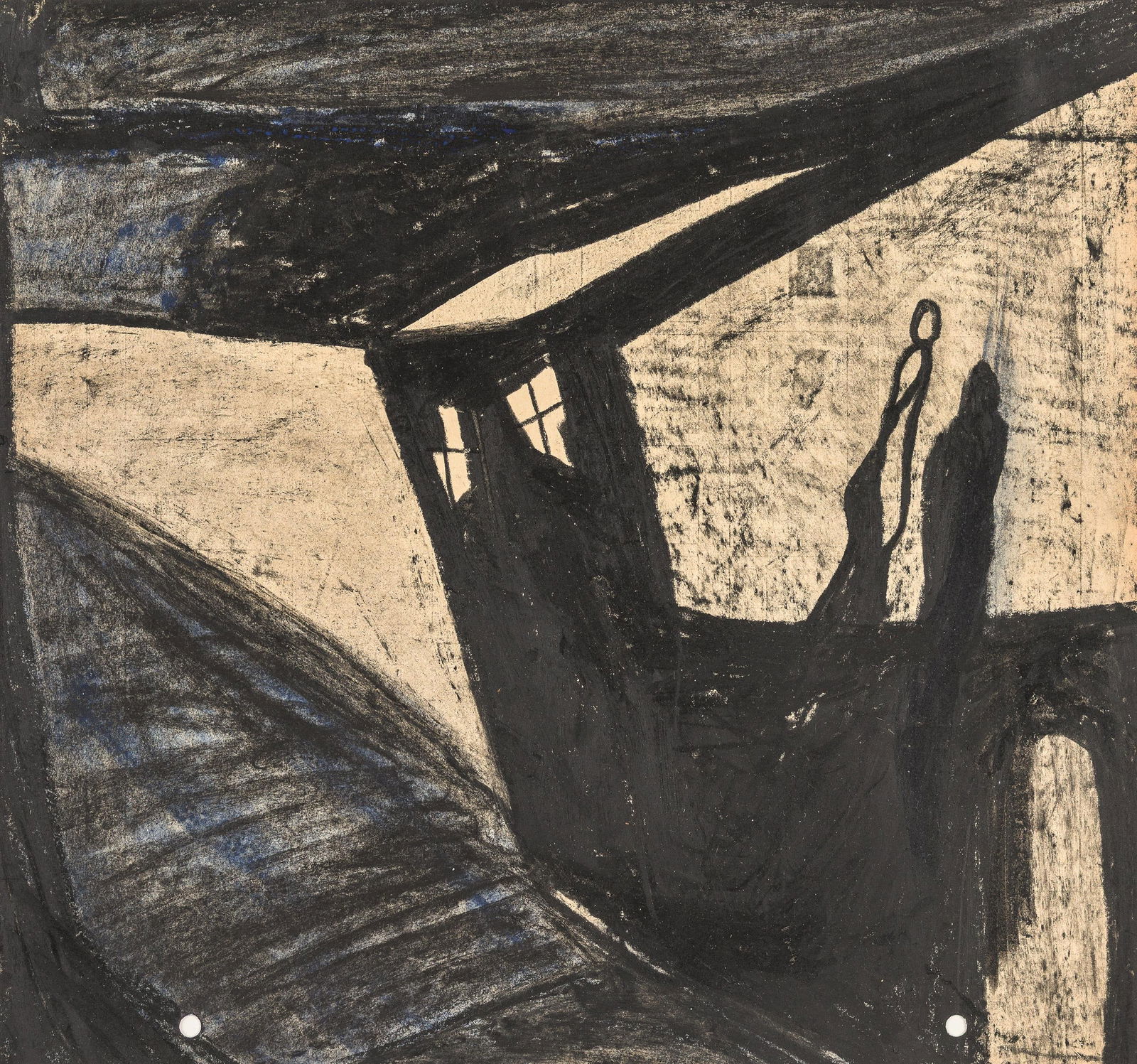 Franz Blaas: o.T.: Franz Blaas o.T. 1989 Mischtechnik auf Papier; ungerahmt 28 x 29,5 cm Rückseitig signiert und datiert: Franz Blaas, 89 Privatsammlung, Wien Franz Blaas Untitled 1989 mixed media on paper;