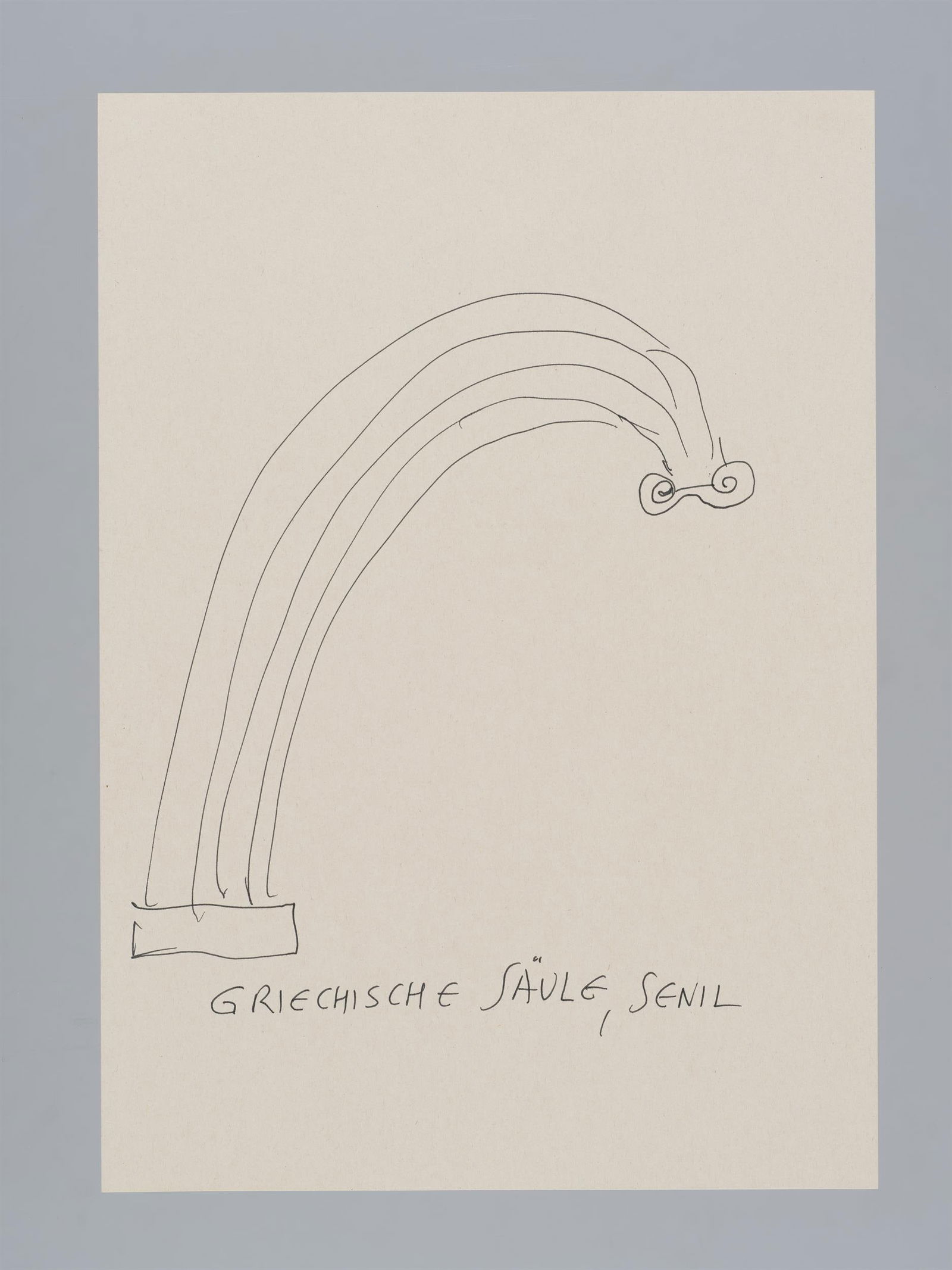 Günter Brus: Griechische Säule, senil - 2