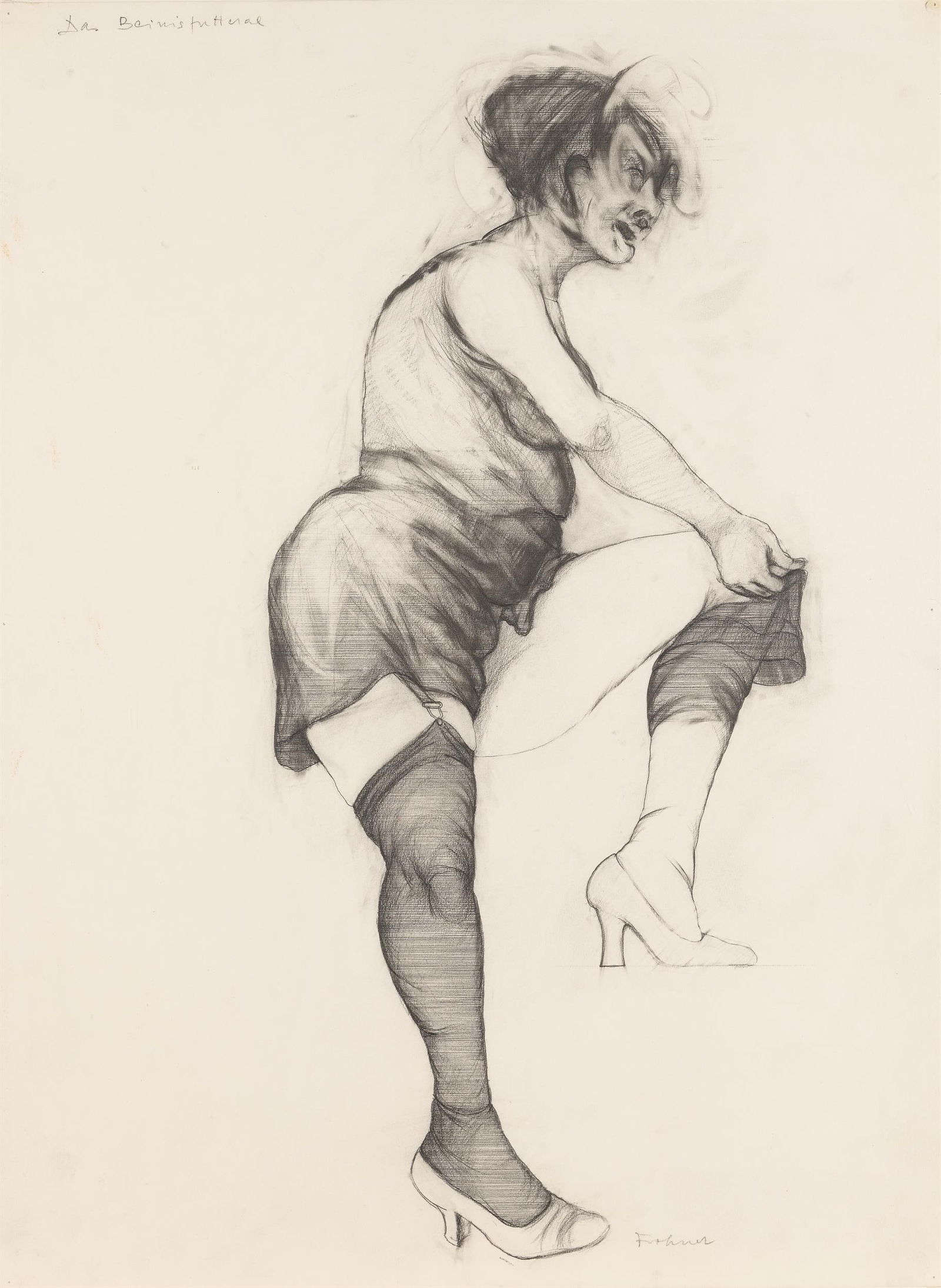 Adolf Frohner: o.T.: Adolf Frohner o.T. Graphit auf Papier; gerahmt 65 x 48 cm Bezeichnet links oben. Signiert rechts unten: Frohner österreichische Privatsammlung Adolf Frohner Untitled graphite on paper; framed 65