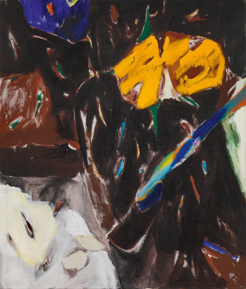 Leopold Ganzer: 03-06-28: Leopold Ganzer 03-06-28 1993 Acryl auf Leinwand; ungerahmt 130 x 110 cm Rückseitiger Nachlassstempel österreichische Privatsammlung Diese Arbeit ist unter der online WVZ-Nr. 0755 bekannt. 