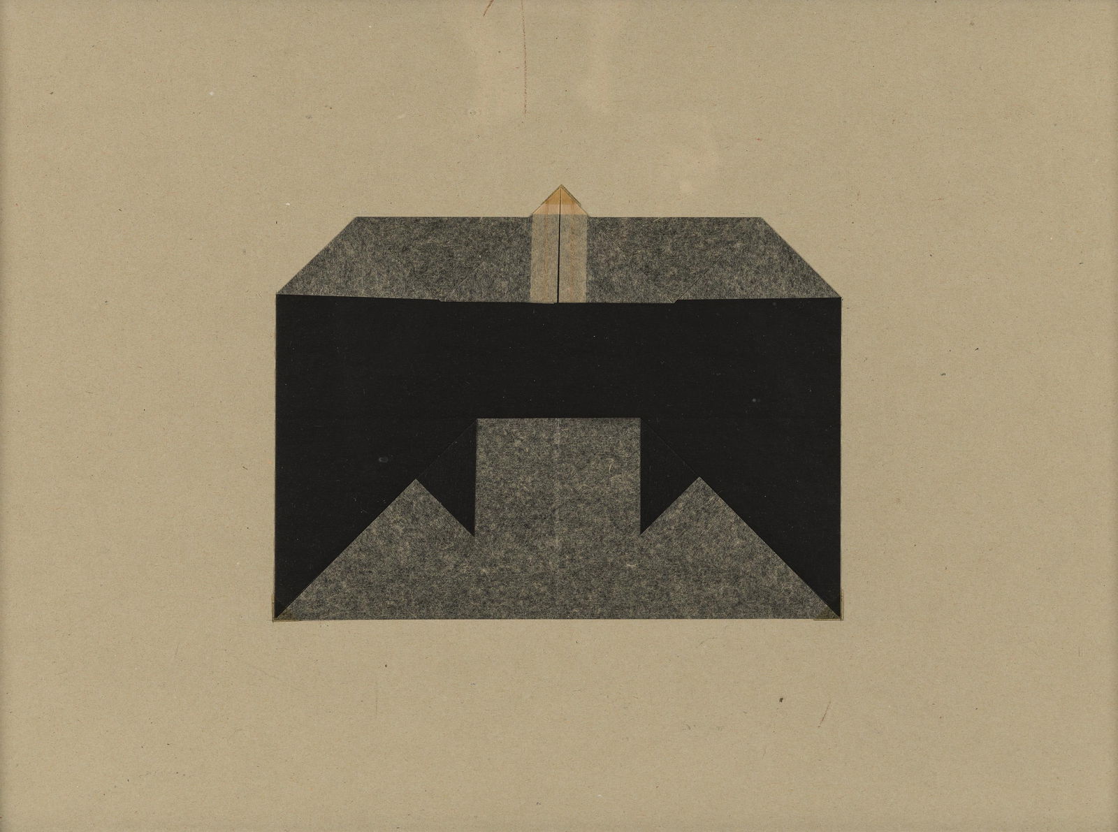 Jakob Gasteiger: o.T.: Jakob Gasteiger o.T. 1994 Collage, Mischtechnik, gefaltenes Papier auf Karton kaschiert; gerahmt 31 x 43,5 cm (Rahmen-Ausschn.) Rückseitig signiert und datiert: Jakob Gasteiger, 1994 österre