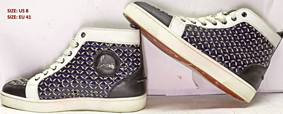 Christian Louboutin Mens Shoes Sneakers Rantus 41 US 8: Christian Louboutin Mens Shoes Sneakers Rantus Calf Cordage Version Eclipse US 8 Size 41. Width: Medium.