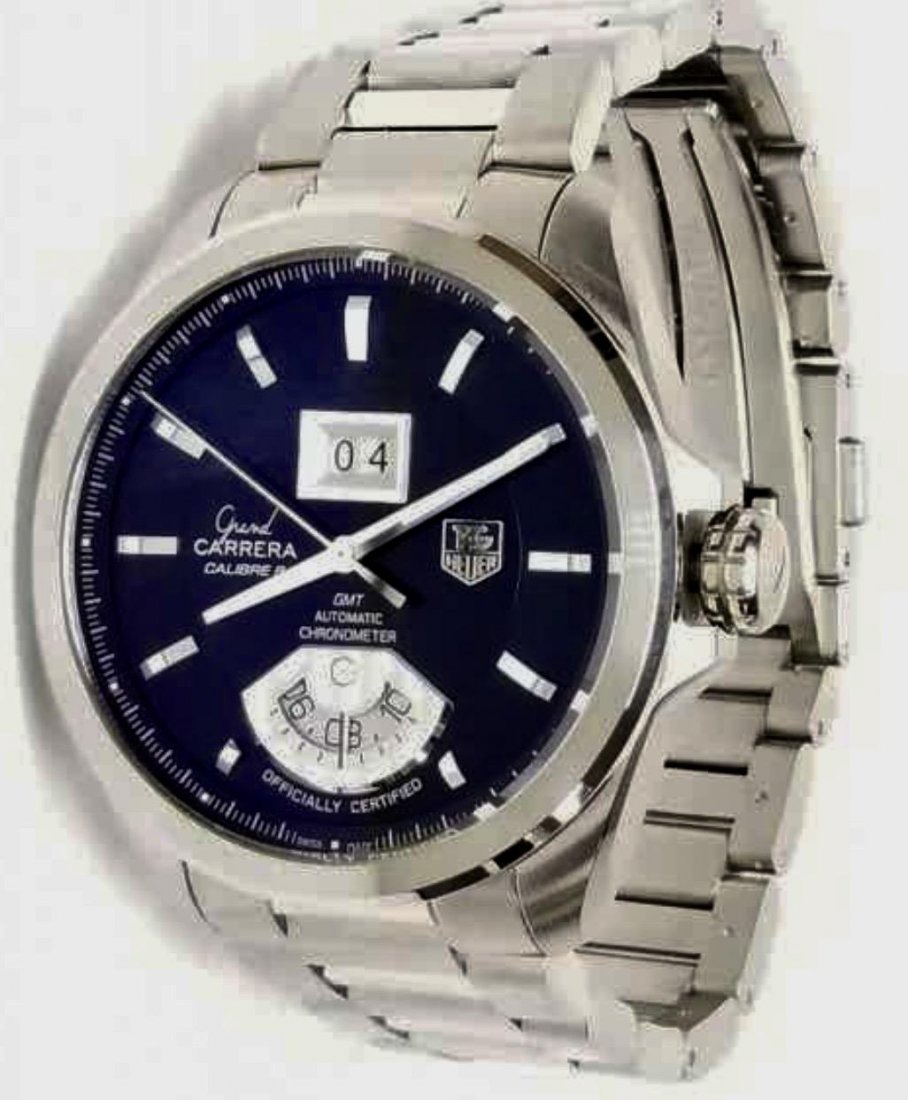 Tag Heuer Grand GMT Automatic Carrera St. Steel Watch: Tag Heuer Grand GMT Automatic Carrera St. Steel Watch with Box, keeps perfect time, Retail Price is $5000.