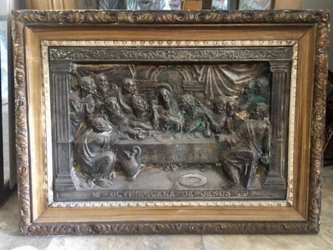 Last Supper 800 European Silver Plaque (1 of 6)