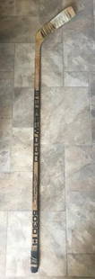 Gordie Howe Mr. Hockey Game Stick Sherwood Canada: Gordie Howe Mr. Hockey #9 Game Stick Sherwood Canada. Stamped date 6 APR 1979. It came from the estate of local Florida hockey executive