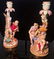 Pair Antique MEISSEN Porcelain Candelabras Candleholder - 2
