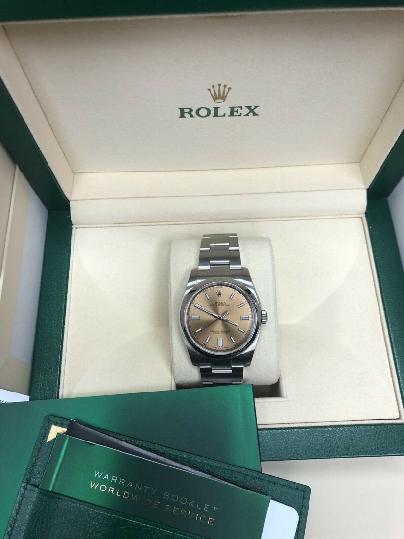 Rolex Oyster Perpetual Watch 36mm Grape Dial 116000: Rolex Oyster Perpetual Stainless Steel Watch 36mm Grape Dial 116000, will fit a 7.5” wrist. In house shipping to continental US $35.