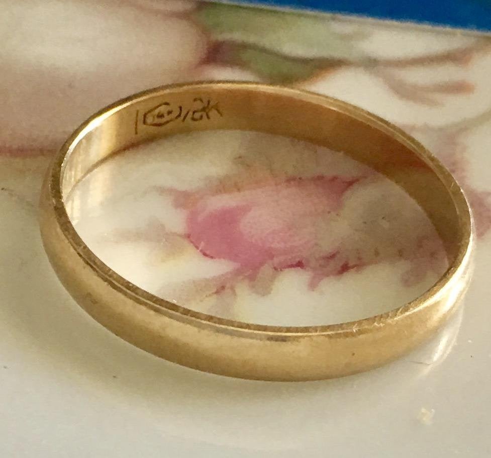 Men's 14K Yellow Gold Wedding Band Ring Size 9.5 (1 of 3)