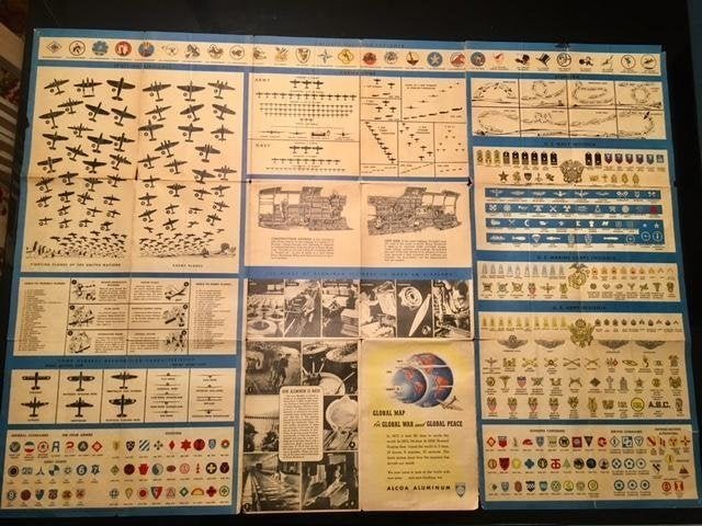 World Map from 1943 WWII by Alcoa Aluminum (1 of 12)