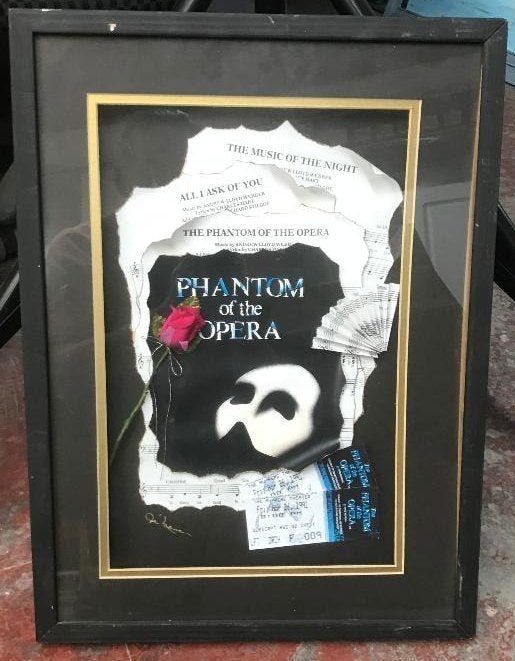 Mystery Artist Signed Phantom Of The Opera Mixed Media (1 of 8)