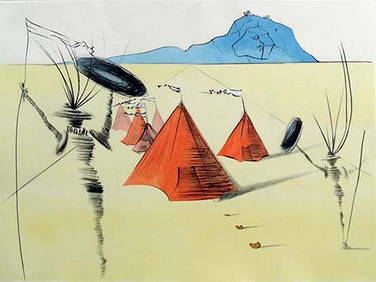 Salvador Dali Etching Gad Tribes Of Israel Lithograph (1 of 6)