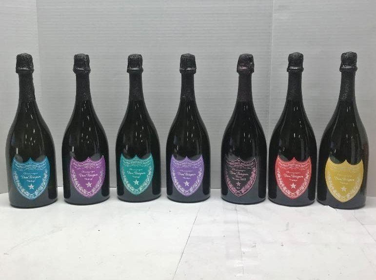 Andy Warhol Dom Perignon Collection of 7 Bottles (1 of 8)