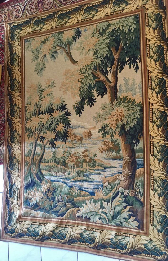 Large Vintage FRENCH Point De Loiselles Tapestry (1 of 15)