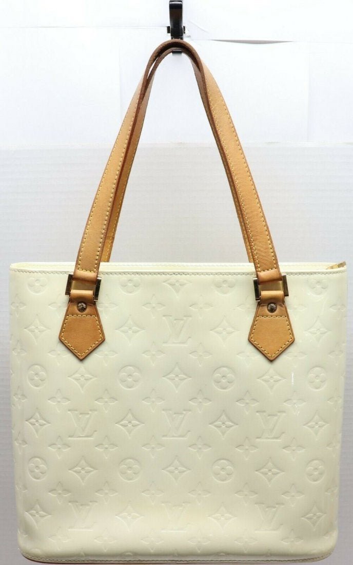 LOUIS VUITTON Monogram Vernis HOUSTON Tote Bag WHITE (1 of 10)