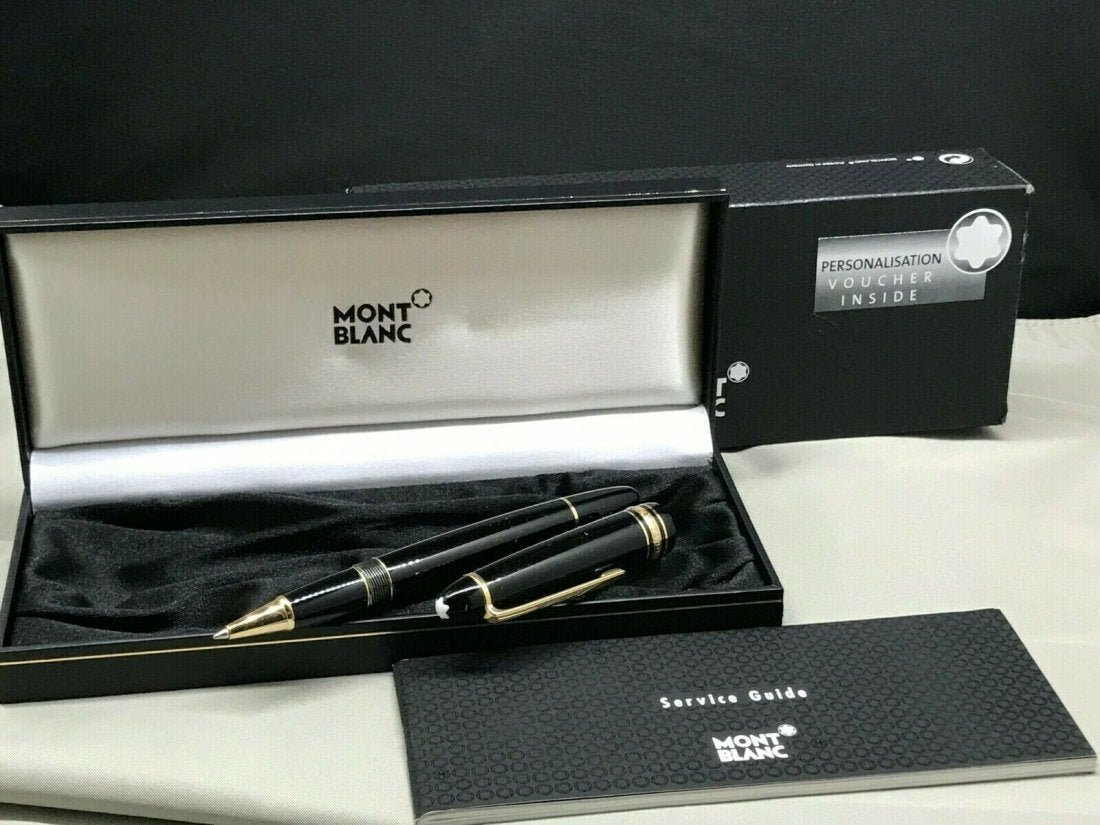 MONTBLANC MEISTERSTUCK LeGRAND GOLD ROLLERBALL PEN: MONTBLANC MEISTERSTUCK LeGRAND GOLD-PVD AKA M162 ROLLERBALL PEN 11402. Comes with original box, case and papers. In house shipping is available, buyer pays shipping cost.