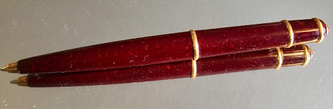 Cartier Red Lacquer Ballpoint Pen: Cartier Red Lacquer Ballpoint Pen. In house shipping is available, buyer pays shipping cost.