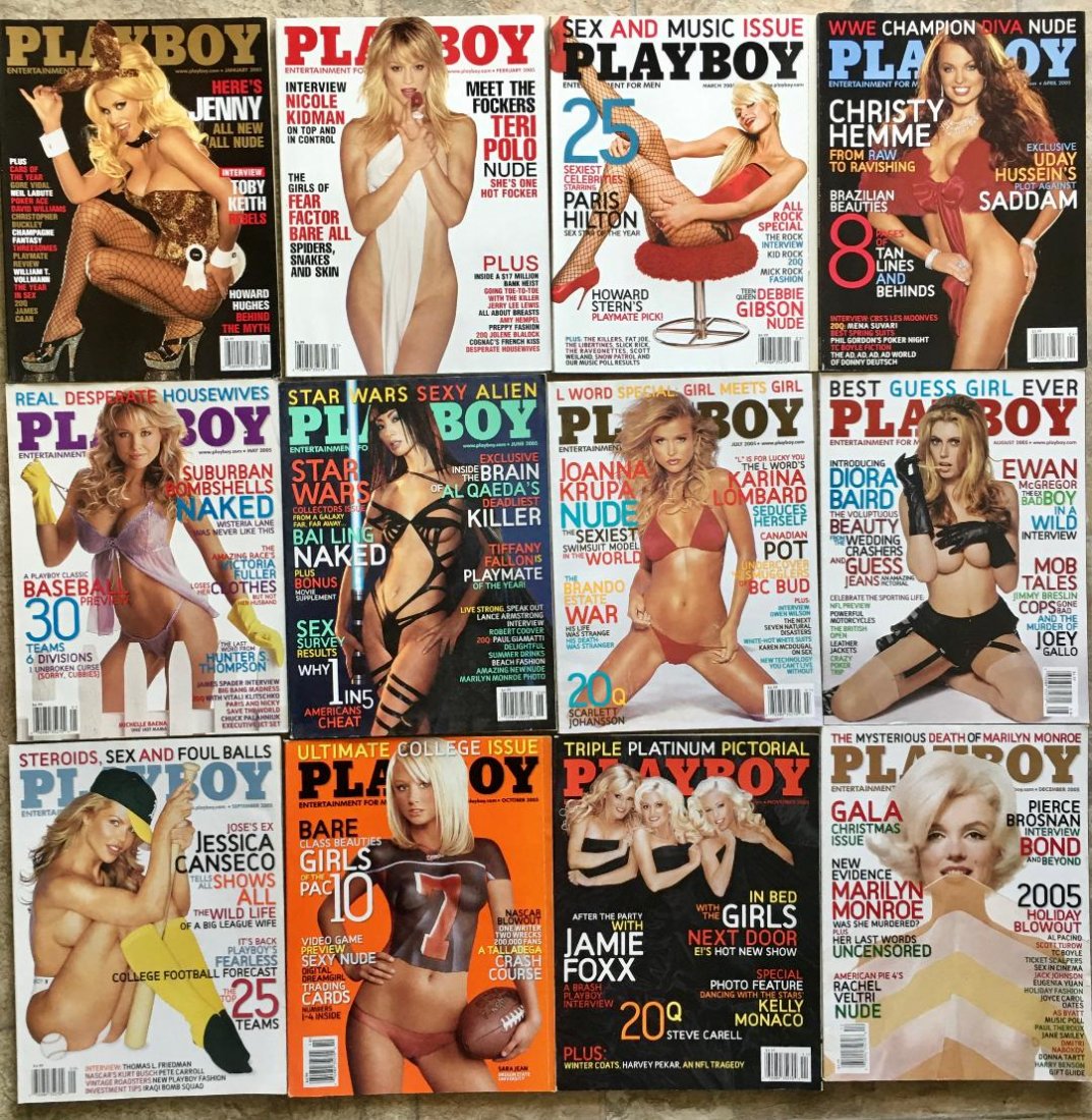 2005 Complete set of 12 Playboy Magazines (1 of 6)