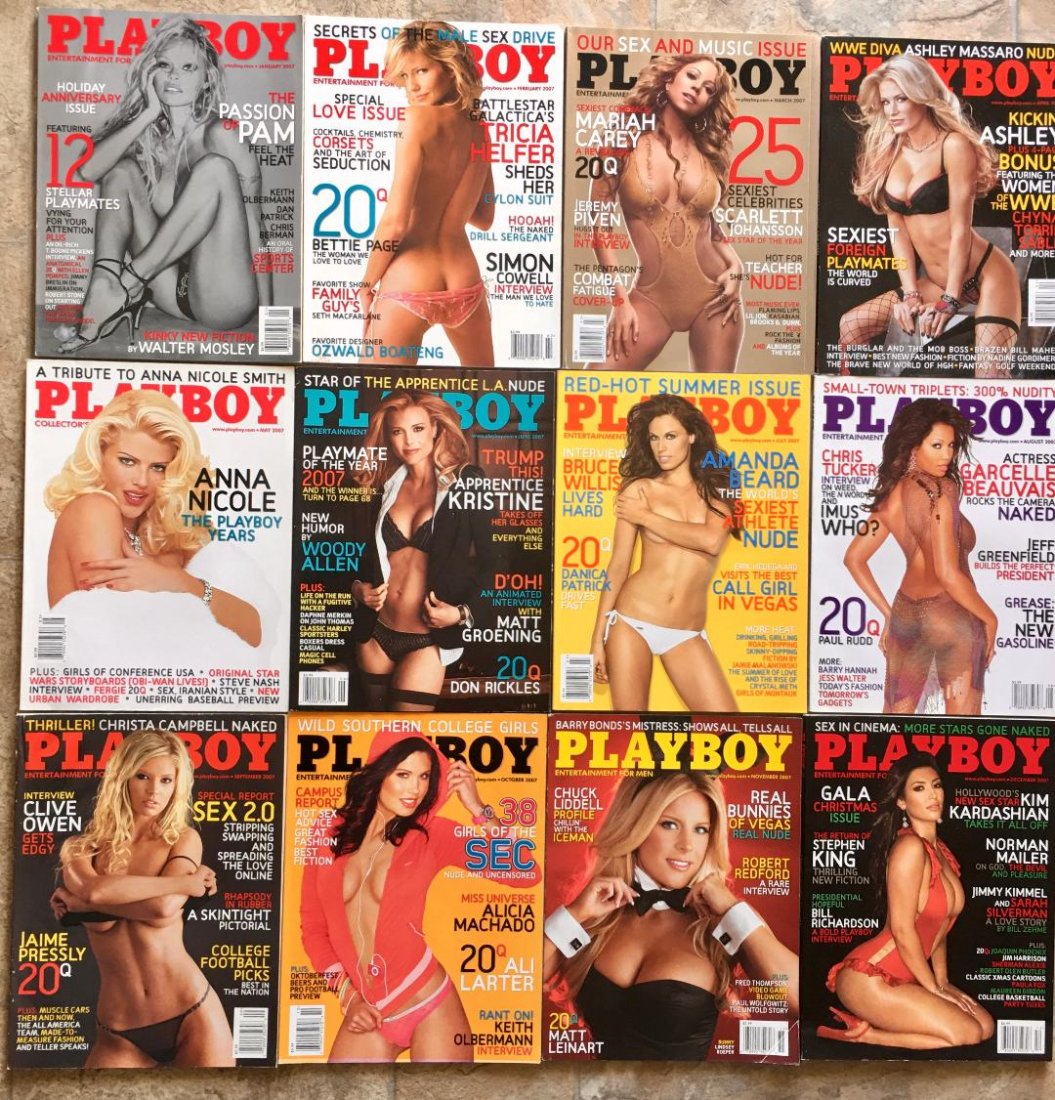 2007 Complete set of 12 Playboy Magazines (1 of 7)