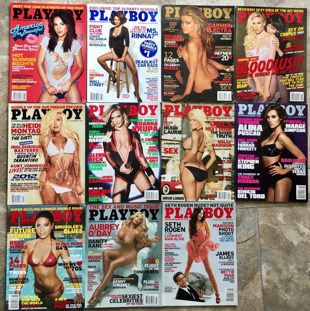 2009  set of 11 Playboy Magazines (1 of 5)