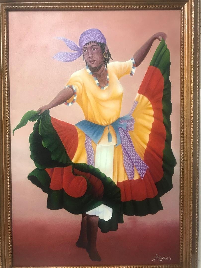 Joseph Wilfrid Daleus (Haitian, 1949-2017) Dancing Lady (1 of 5)