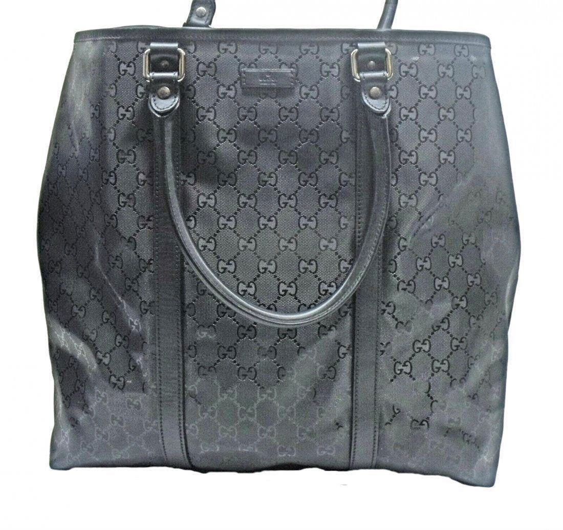 GUCCI Diamante GG Monogram Black Leather Tote Bag (1 of 7)