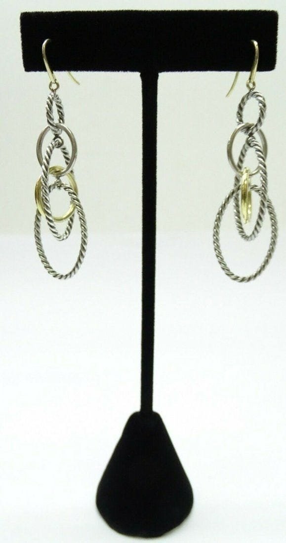 David Yurman Mobile Chain Drop Earrings 18k (750) Gold (1 of 8)