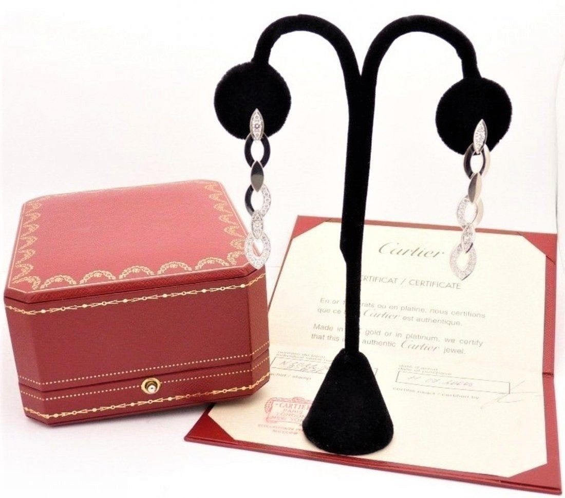 CARTIER Earrings Diadea 18k White Gold Diamond (1 of 8)