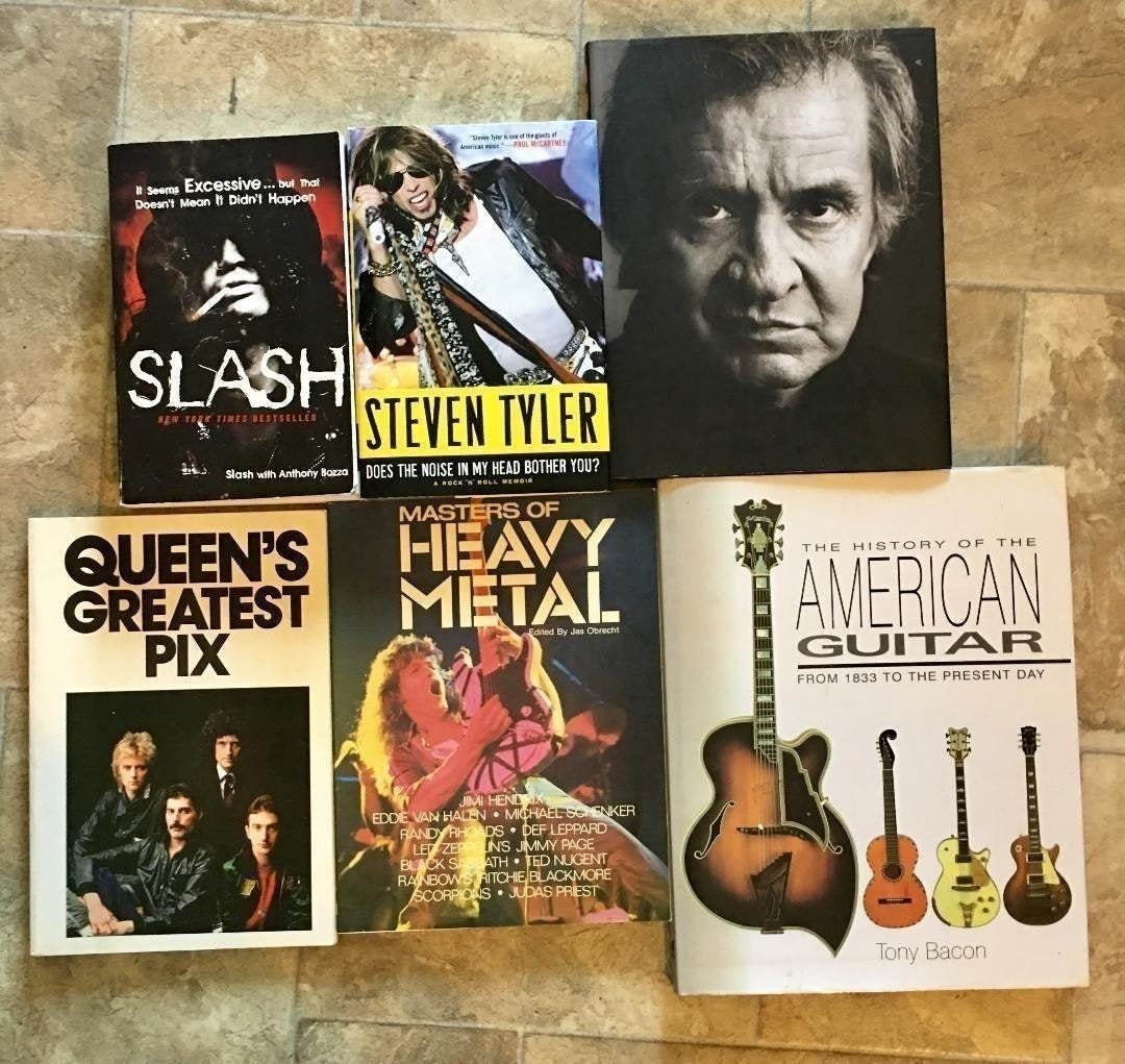 Lot 6 Rock & Roll Guitar Books Slash Queen Aerosmith (1 of 13)
