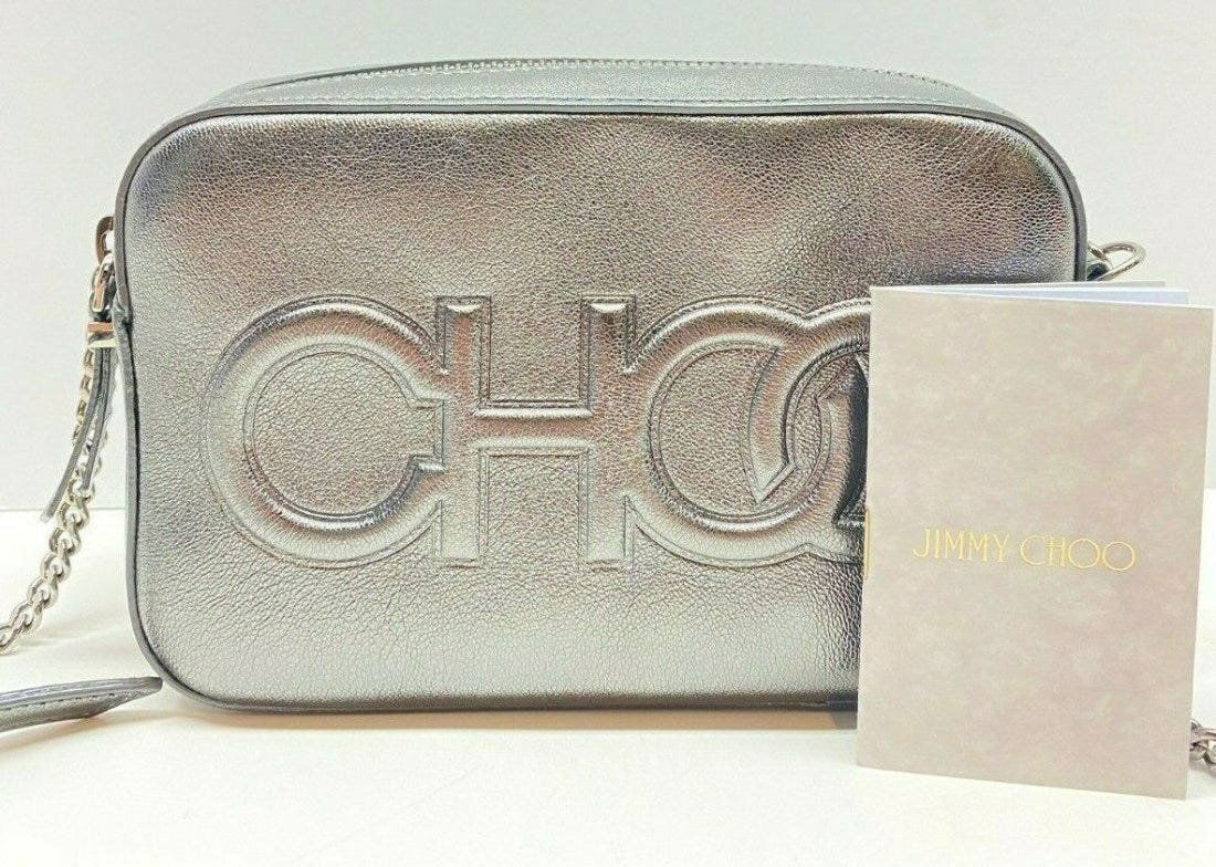 Jimmy Choo Metallic Nappa Leather Embossed Logo Bag (1 of 12)