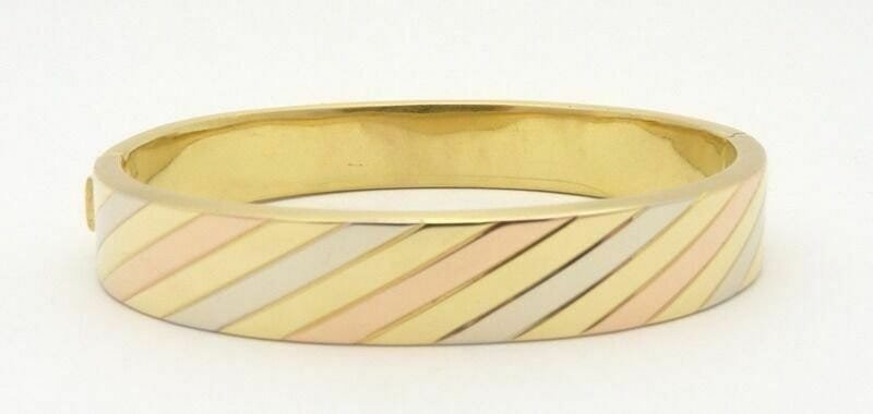 Adriano Chimento 18K Gold 3 Color Bangle Bracelet (1 of 11)