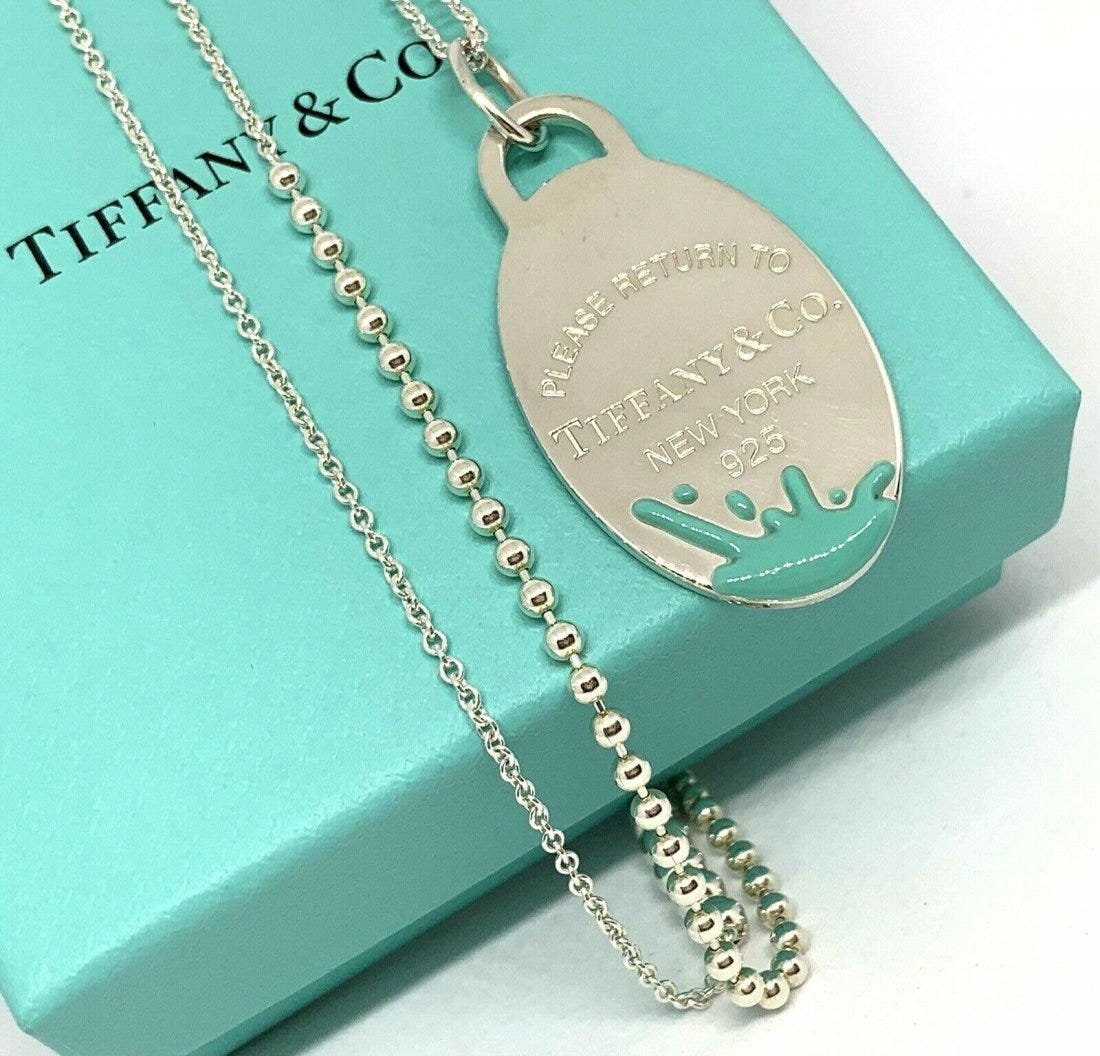 TIFFANY & Co Enamel Return To Color Splash Oval Tag (1 of 12)