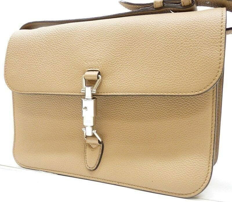 GUCCI Jackie Soft Tan Pebbled Leather Bag (1 of 12)