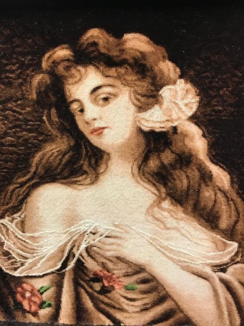 Vintage Tapestry of a Victorian Lady European School (1 of 6)