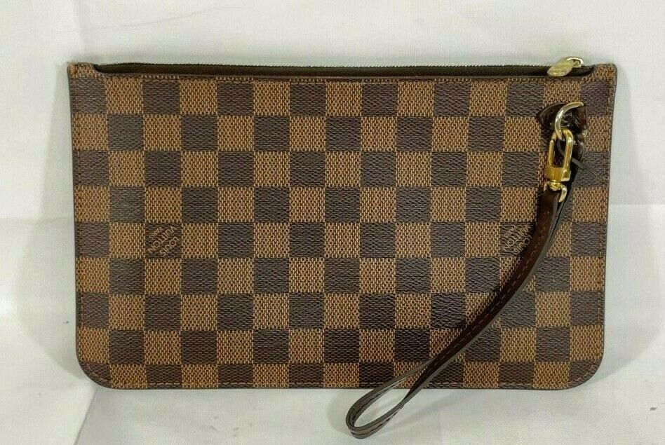 LOUIS VUITTON Damier Ebene Neverfull MM GM Pochette (1 of 9)