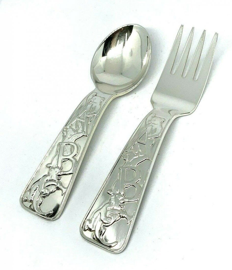 Tiffany & Co ABC Bears Sterling  Baby Spoon & Fork Set (1 of 12)