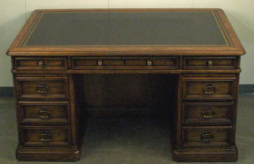 308: Sligh Lowry Leather Top Bankers Desk - 308: Sligh Lowry Leather Top Bankers Desk