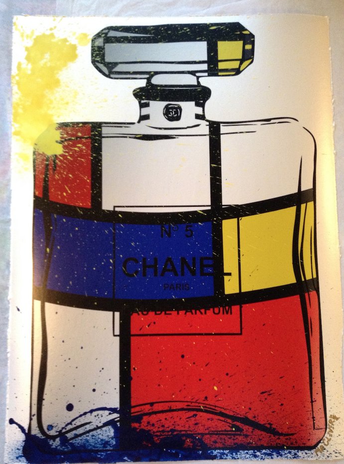 Mr Clever Art Mondrian Parfum Chanel No 5 Metallic (1 of 1)