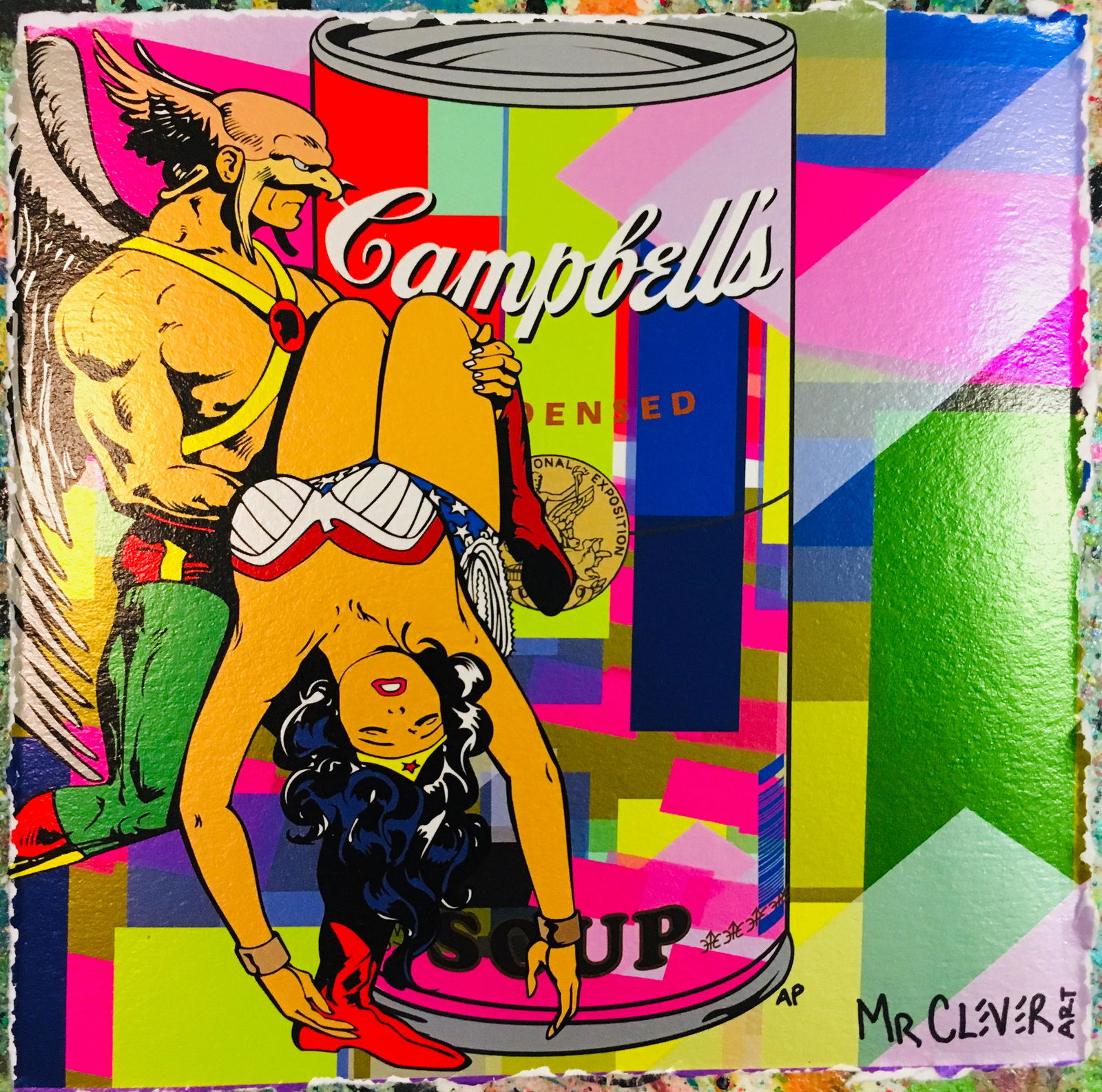 Mr Clever Art ABANDON HELP Metallic Wonder Woman soup (1 of 5)