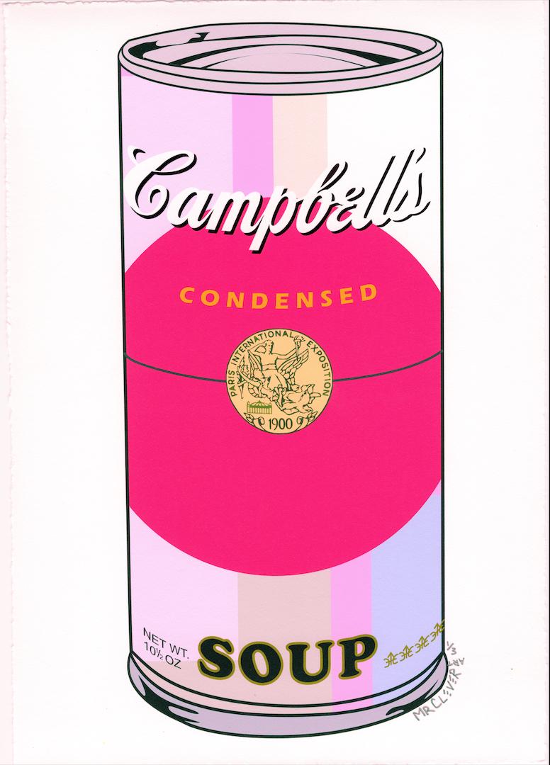 Mr Clever Art CONTEMPORARY CAMPBELLS WARHOL SOUP CAN #2: 'CONTEMPORARY CAMPBELLS WARHOL SOUP CAN #2' Limited Edition Luxury Archival Pigment Print by Mr Clever Art. Premium Luxury Art Print, Artist hand deckled colored edges, Archival Luxury Rag fine art pa