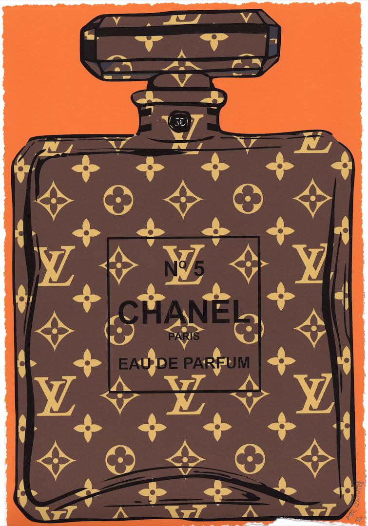 Mr Clever Art LOUIS VUITTON CHANEL NO.5 ORANGE PARFUM (1 of 1)