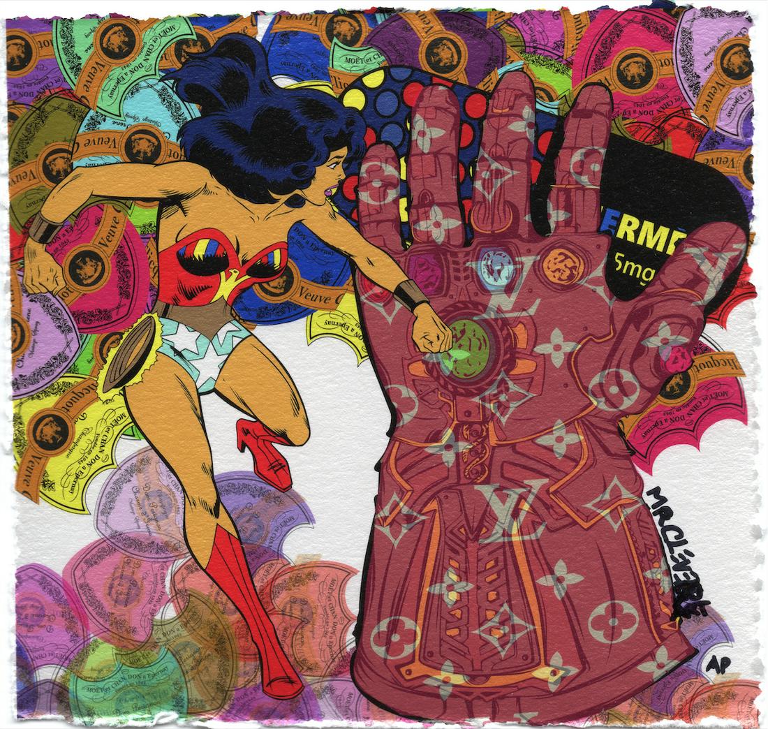 Mr Clever Art WONDER WOMAN POWER PUNCH thanos avengers (1 of 1)