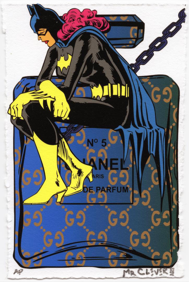 Mr Clever Art BATGIRL BONDAGE ON A BLUE GUCCI chanel (1 of 1)