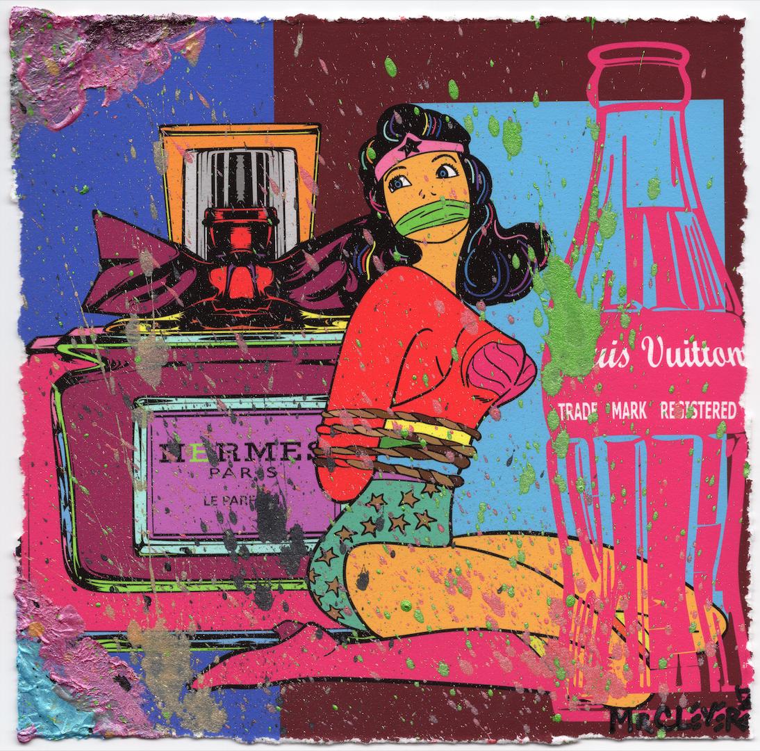 Mr Clever Art WONDER WOMAN BONDAGE Hermes LV 1/1 Print (1 of 1)