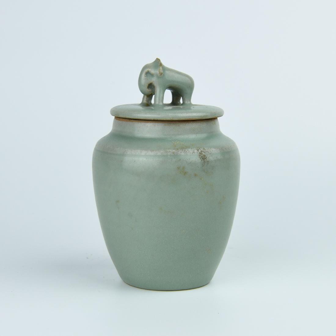 A Chinese Celadon Porcelain Jar with Cover (1 of 7)