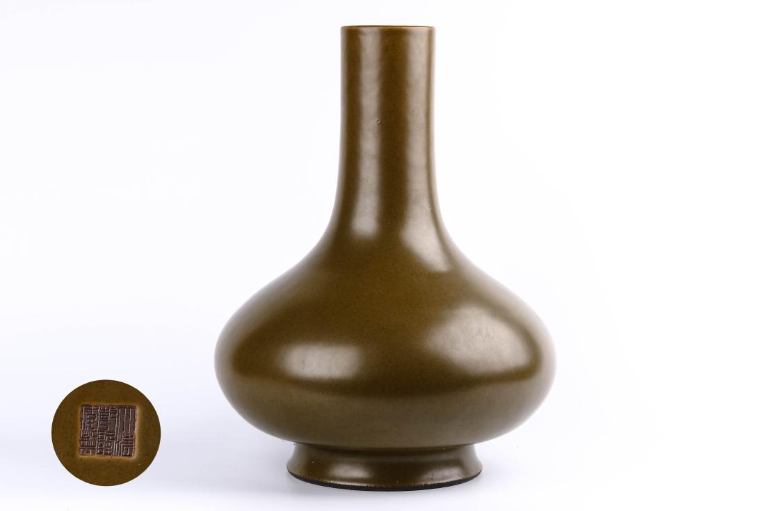 A Chinese Tea-Dust Glazed Porcelain Vase (1 of 6)