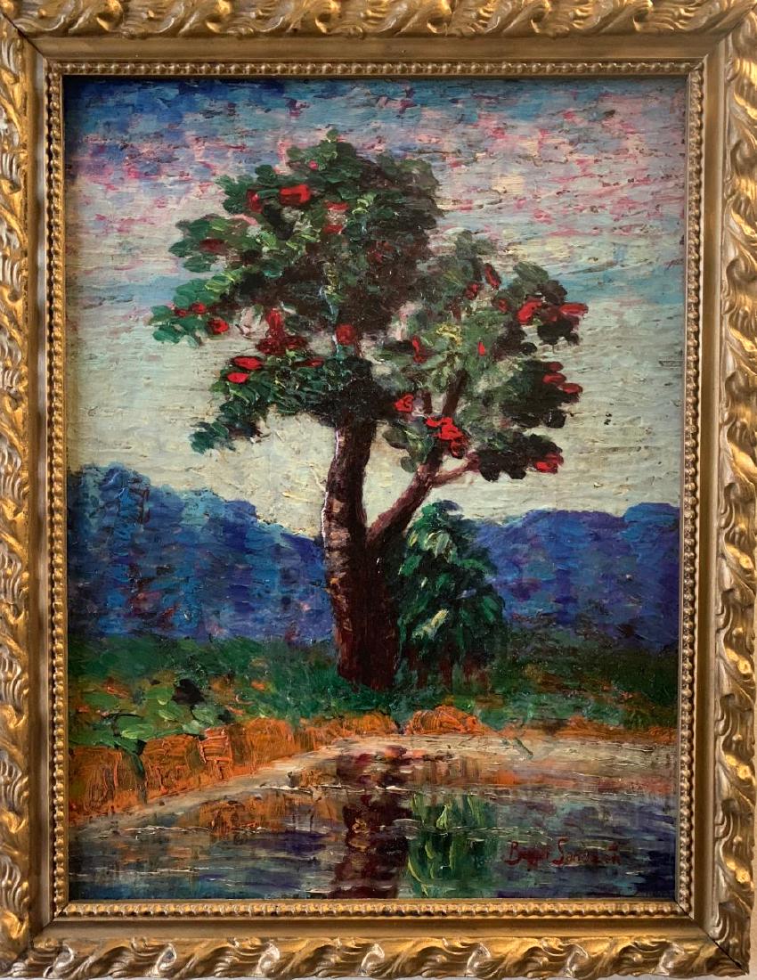 Birger Sandzen Oil on Masonite(1871-1954) Landscape (1 of 6)