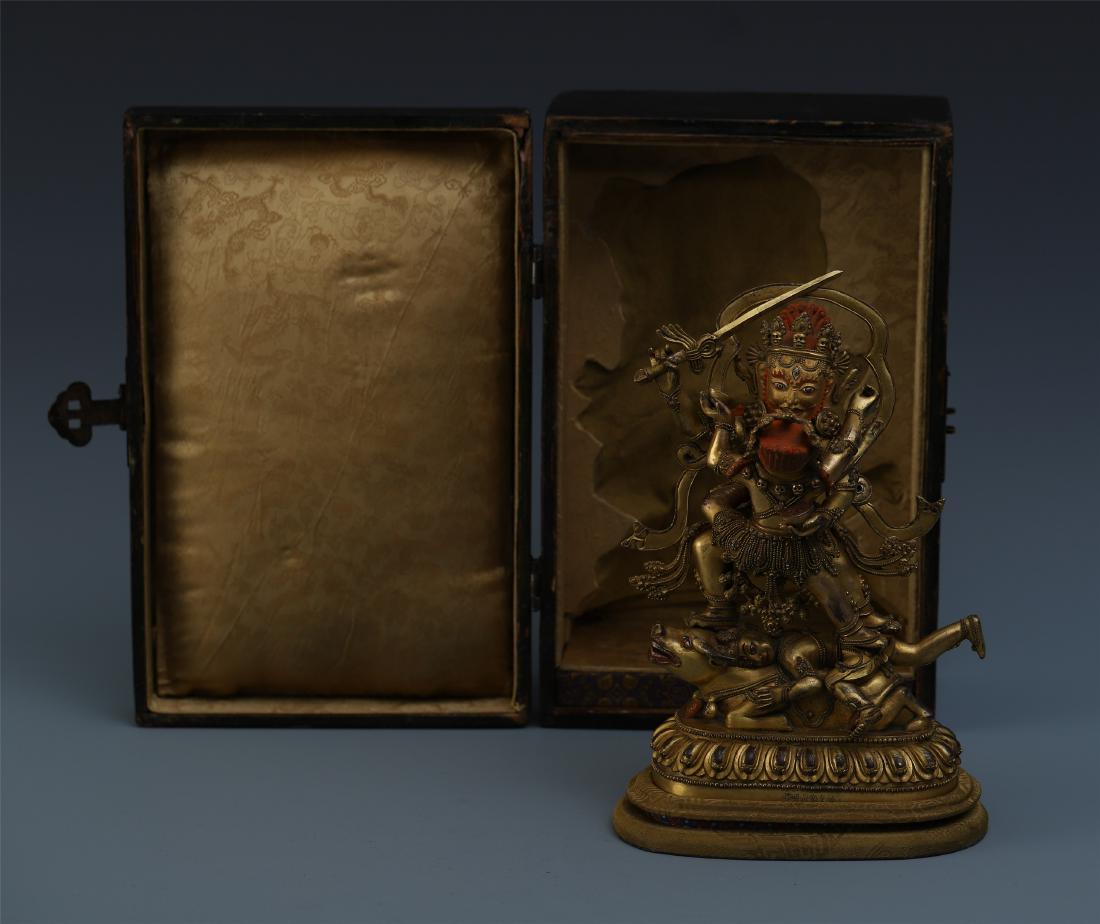 A Chinese Gilt Bronze Figure of Yamantaka (1 of 10)