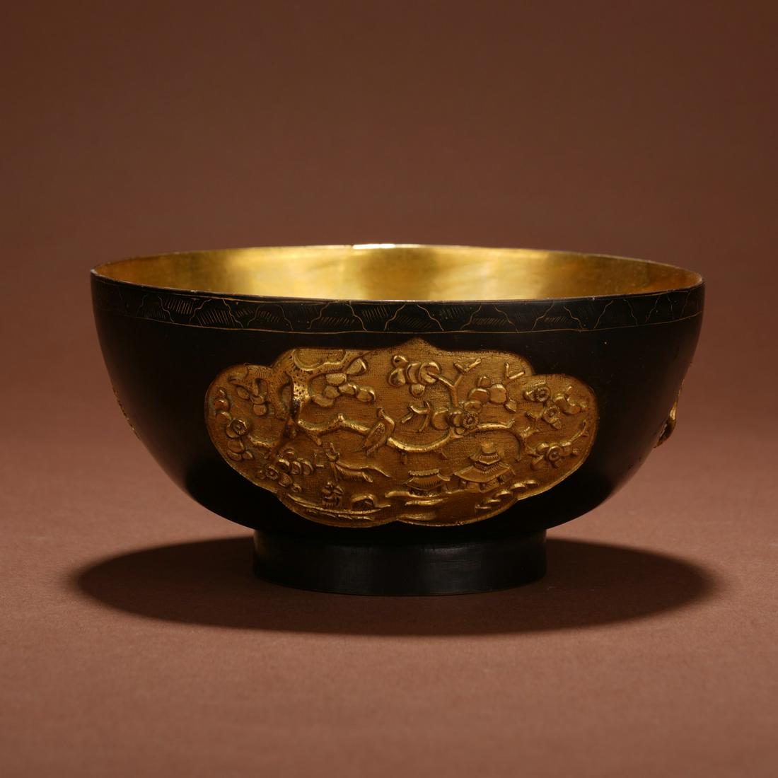 A Chinese Gilt Bronze "Floral" Bowl (1 of 14)