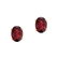Certified 14k Yellow Gold Oval Garnet Stud Earrings 1.5