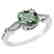 Certified .88 Ctw Genuine Green Amethyst And Diamond 14